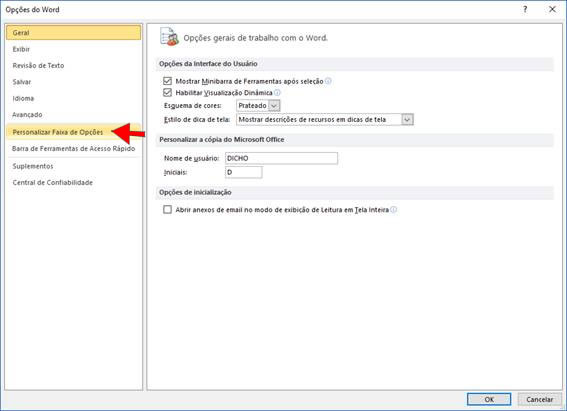 Personalizar Faixa de Opções no Word 2010 Personalizar Faixa de Opções no Word 2010