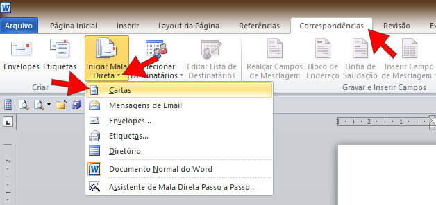 Iniciar Mala Direta Iniciar Mala Direta
