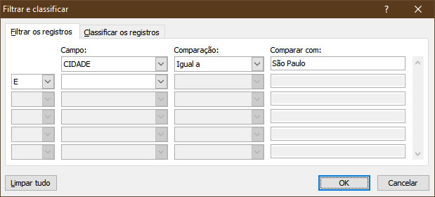 Filtrar e Classificar Filtrar e Classificar