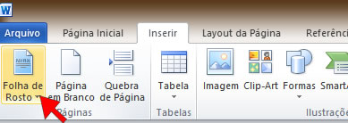 Inserir Folha de Rosto