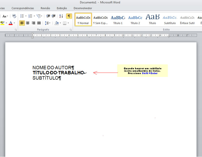 Título do trabalho na folha de rosto