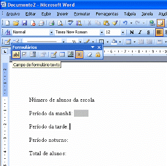 Campo de formulário texto Campo de formulário texto