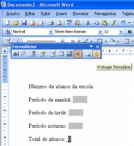 Proteger formulário Proteger formulário