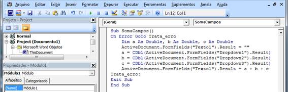 Janela de Código Janela de Código