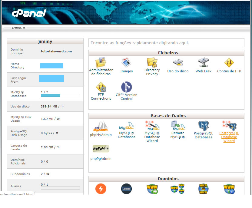 Painel de Controle - cPanel Painel de Controle - cPanel