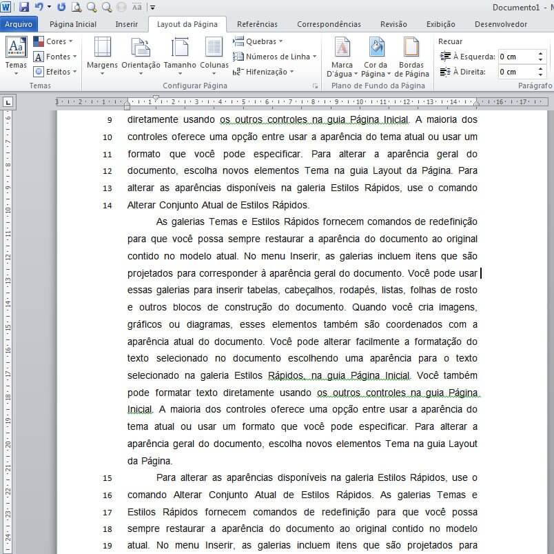 Suprimir numero de linha Suprimir numero de linha