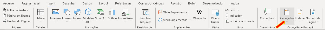 Inserir Cabeçalho Inserir Cabeçalho