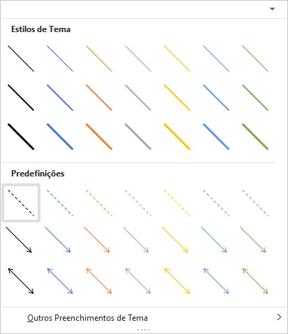 Linhas Predefinidas Linhas Predefinidas