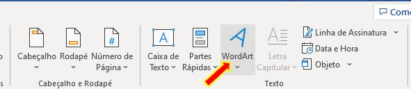 Inserir WordArt Inserir WordArt