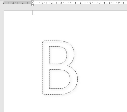 Letra Pontilhada no Word