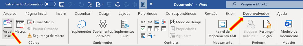 Editor do Visual Basic Acessar o Editor do Visual Basic