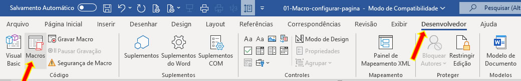 Executar Macro Executar Macro