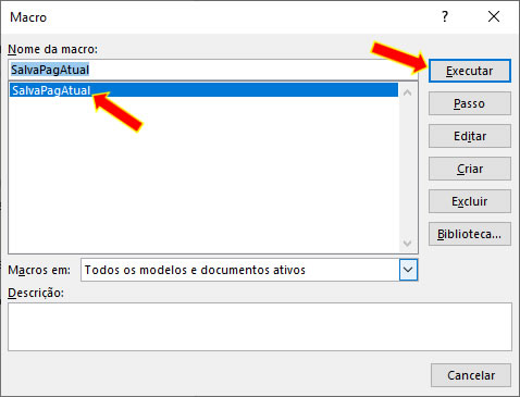 Executar Macro Executar Macro