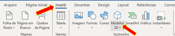 Inserir Modelos 3D no Word