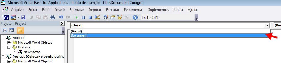 Janela de Código Janela de Código