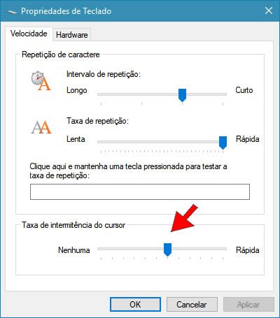 Ponto de Inserção - taxa de intermitência