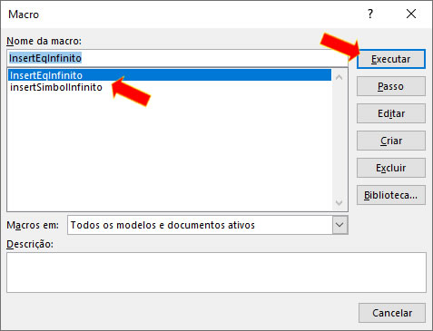 Executar Macro Executar Macro