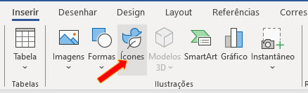 Inserir ìcones Inserir Ícones