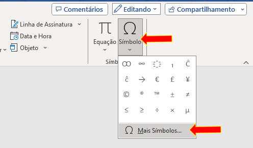 Inserir Símbolo Infinito Inserir símbolo infinito