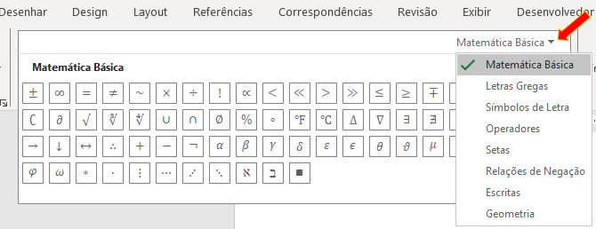 Outras categorias de símbolos Outras categorias de símbolos