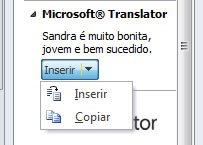 inserir tradução