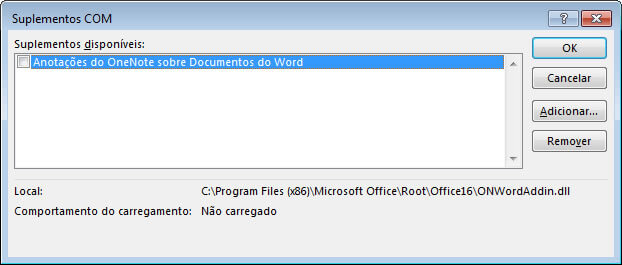 desabilitar os suplementos do Word