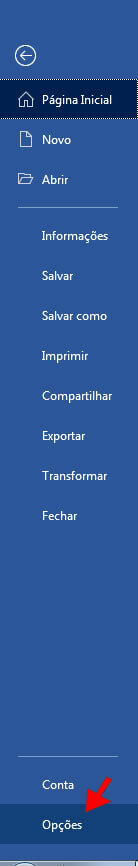 Opções do Word Opções do Word